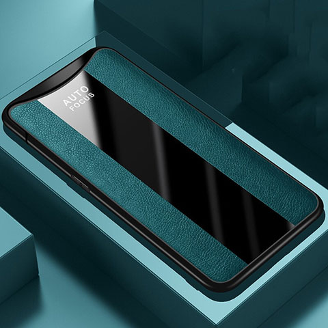 Funda Silicona Goma de Cuero Carcasa H01 para Oppo Find X Super Flash Edition Verde