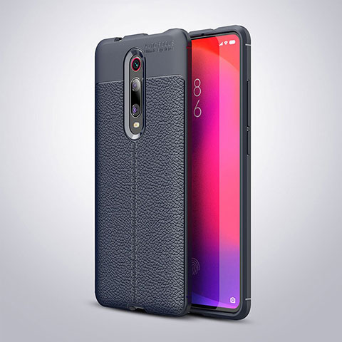 Funda Silicona Goma de Cuero Carcasa H01 para Xiaomi Mi 9T Pro Azul