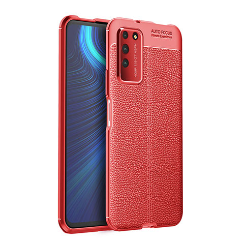 Funda Silicona Goma de Cuero Carcasa H03 para Huawei Honor X10 5G Rojo