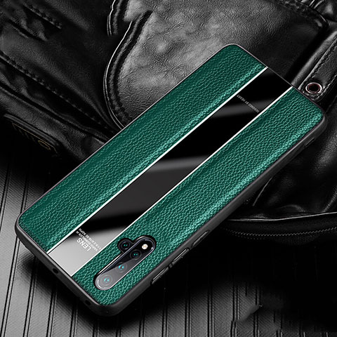 Funda Silicona Goma de Cuero Carcasa H03 para Huawei Nova 5 Verde