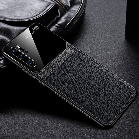 Funda Silicona Goma de Cuero Carcasa H03 para Huawei P30 Pro Negro