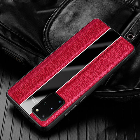 Funda Silicona Goma de Cuero Carcasa H03 para Samsung Galaxy S20 Plus 5G Rojo