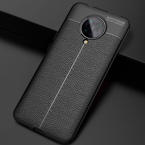 Funda Silicona Goma de Cuero Carcasa H03 para Xiaomi Redmi K30 Pro 5G Negro