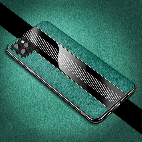 Funda Silicona Goma de Cuero Carcasa H05 para Apple iPhone 11 Pro Max Verde