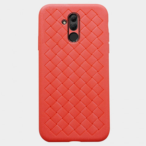 Funda Silicona Goma de Cuero Carcasa H05 para Huawei Mate 20 Lite Rojo