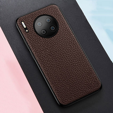 Funda Silicona Goma de Cuero Carcasa H05 para Huawei Mate 30 Pro 5G Marron