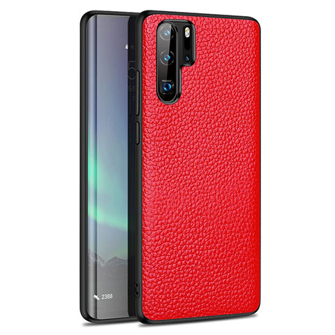 Funda Silicona Goma de Cuero Carcasa H05 para Huawei P30 Pro New Edition Rojo
