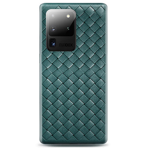 Funda Silicona Goma de Cuero Carcasa H05 para Samsung Galaxy S20 Ultra 5G Verde
