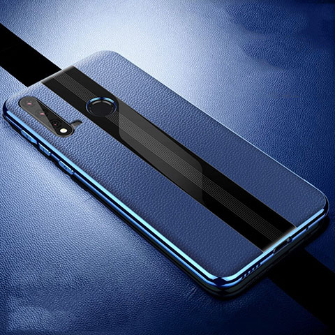 Funda Silicona Goma de Cuero Carcasa H06 para Huawei P20 Lite (2019) Azul