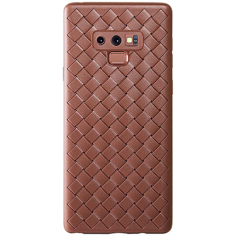 Funda Silicona Goma de Cuero Carcasa L01 para Samsung Galaxy Note 9 Marron