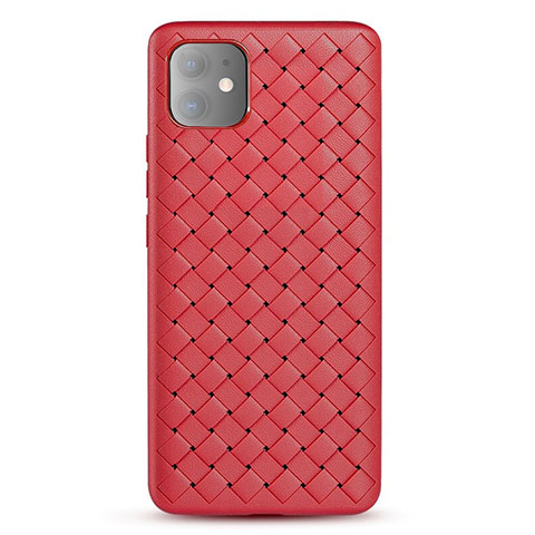 Funda Silicona Goma de Cuero Carcasa para Apple iPhone 11 Rojo