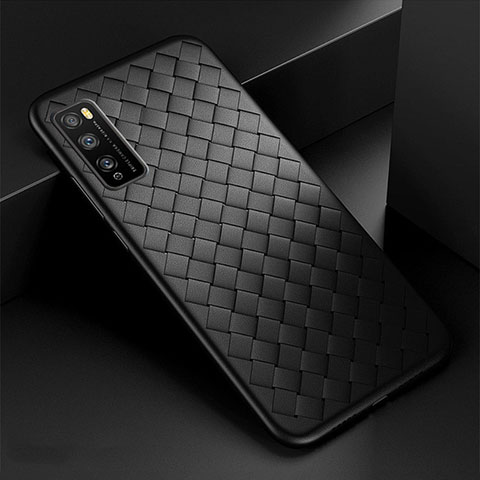 Funda Silicona Goma de Cuero Carcasa para Huawei Enjoy 20 Pro 5G Negro