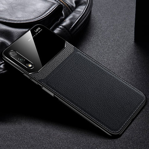 Funda Silicona Goma de Cuero Carcasa para Huawei Honor 9X Negro