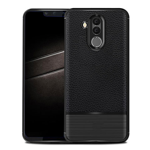 Funda Silicona Goma de Cuero Carcasa para Huawei Maimang 7 Negro