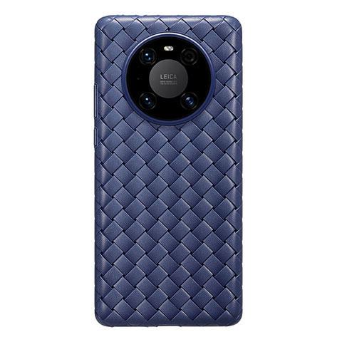 Funda Silicona Goma de Cuero Carcasa para Huawei Mate 40 Pro Azul