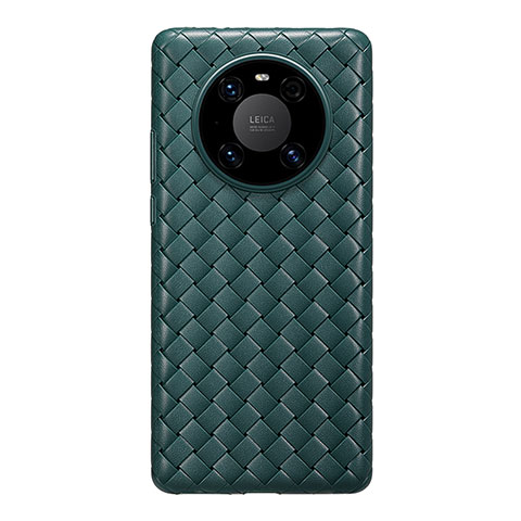 Funda Silicona Goma de Cuero Carcasa para Huawei Mate 40 Verde Noche