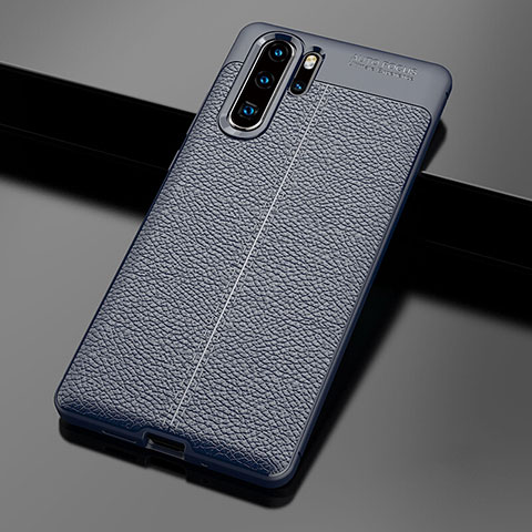 Funda Silicona Goma de Cuero Carcasa para Huawei P30 Pro Azul