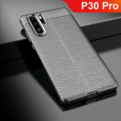 Funda Silicona Goma de Cuero Carcasa para Huawei P30 Pro Negro