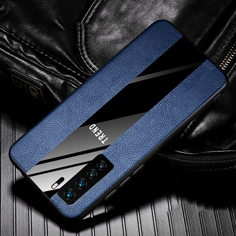 Funda Silicona Goma de Cuero Carcasa para Huawei P40 Lite 5G Azul
