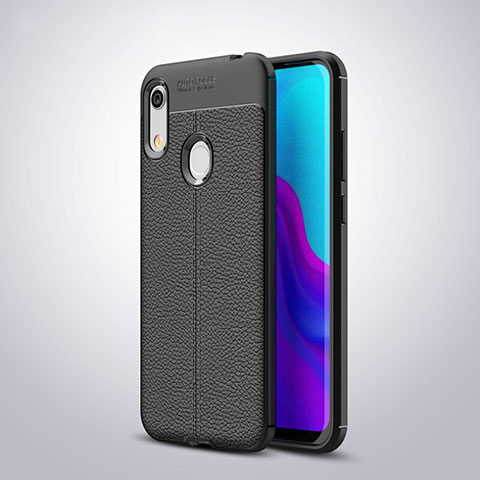 Funda Silicona Goma de Cuero Carcasa para Huawei Y6 Pro (2019) Negro