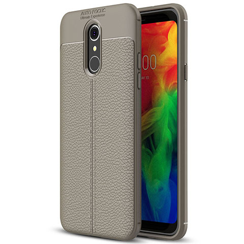 Funda Silicona Goma de Cuero Carcasa para LG Q7 Gris