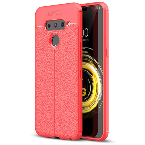 Funda Silicona Goma de Cuero Carcasa para LG V50 ThinQ 5G Rojo