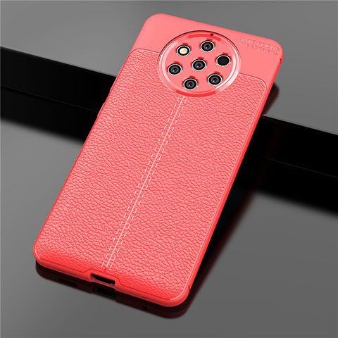 Funda Silicona Goma de Cuero Carcasa para Nokia 9 PureView Rojo