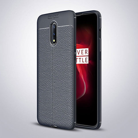 Funda Silicona Goma de Cuero Carcasa para OnePlus 7 Azul