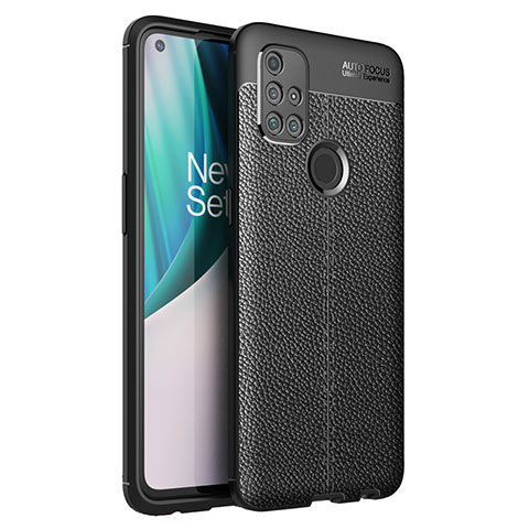 Funda Silicona Goma de Cuero Carcasa para OnePlus Nord N10 5G Negro