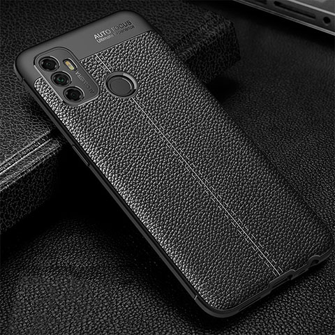 Funda Silicona Goma de Cuero Carcasa para Oppo A53 Negro