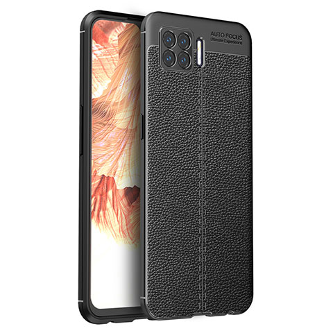 Funda Silicona Goma de Cuero Carcasa para Oppo A73 (2020) Negro