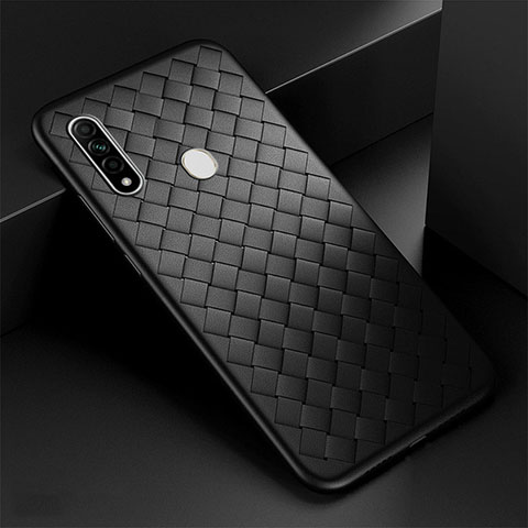 Funda Silicona Goma de Cuero Carcasa para Oppo A8 Negro