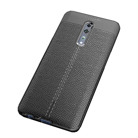 Funda Silicona Goma de Cuero Carcasa para Oppo Reno Z Negro