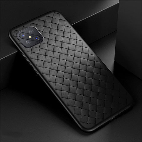 Funda Silicona Goma de Cuero Carcasa para Oppo Reno4 Z 5G Negro