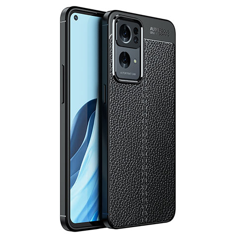 Funda Silicona Goma de Cuero Carcasa para Oppo Reno7 Pro 5G Negro