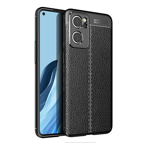 Funda Silicona Goma de Cuero Carcasa para Oppo Reno7 SE 5G Negro