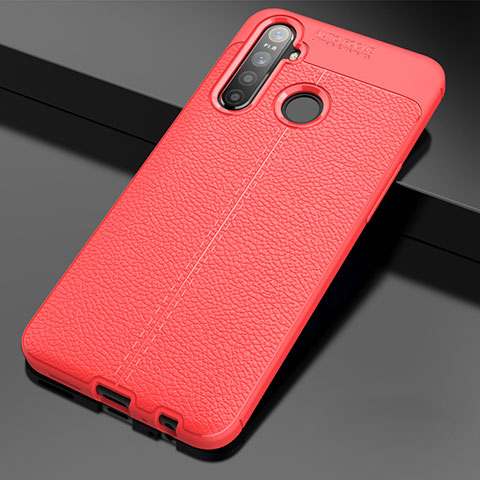 Funda Silicona Goma de Cuero Carcasa para Realme 5i Rojo