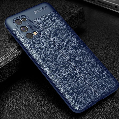 Funda Silicona Goma de Cuero Carcasa para Realme X7 5G Azul