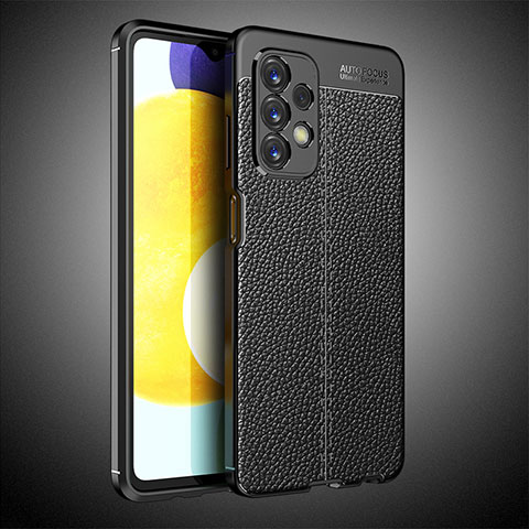 Funda Silicona Goma de Cuero Carcasa para Samsung Galaxy A23 5G Negro