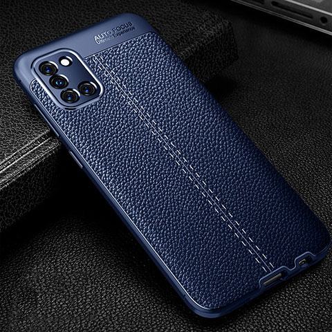 Funda Silicona Goma de Cuero Carcasa para Samsung Galaxy A31 Azul