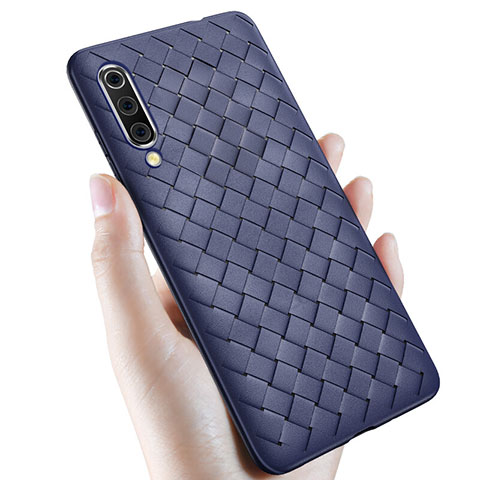 Funda Silicona Goma de Cuero Carcasa para Samsung Galaxy A70 Azul