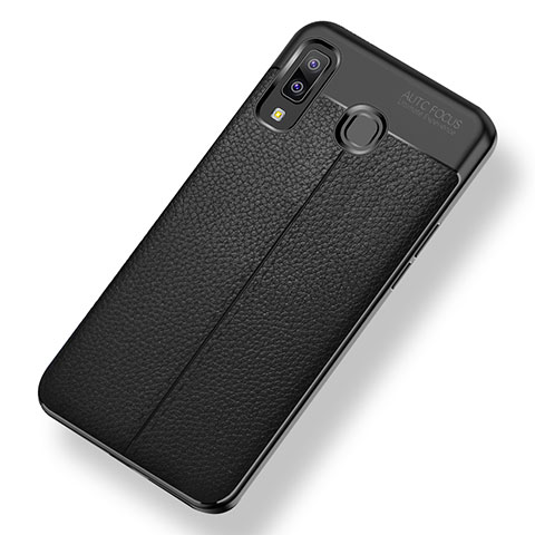 Funda Silicona Goma de Cuero Carcasa para Samsung Galaxy A9 Star SM-G8850 Negro