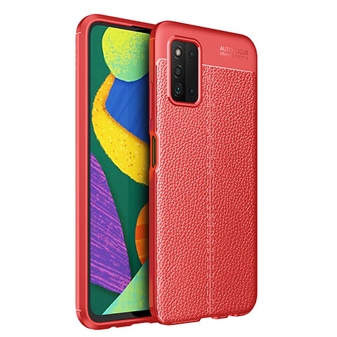 Funda Silicona Goma de Cuero Carcasa para Samsung Galaxy F52 5G Rojo