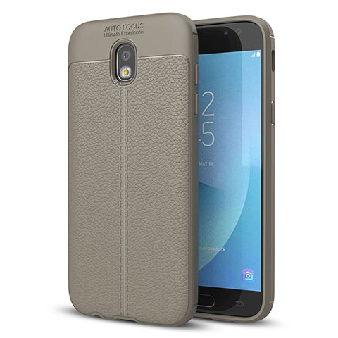 Funda Silicona Goma de Cuero Carcasa para Samsung Galaxy J5 (2017) Duos J530F Gris