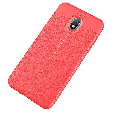 Funda Silicona Goma de Cuero Carcasa para Samsung Galaxy J7 (2018) J737 Rojo