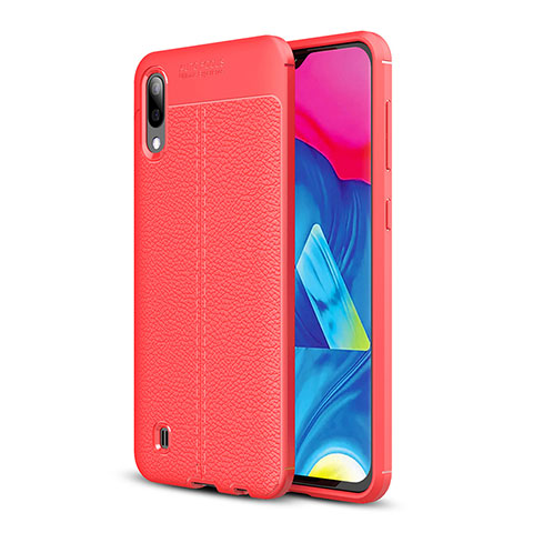 Funda Silicona Goma de Cuero Carcasa para Samsung Galaxy M10 Rojo