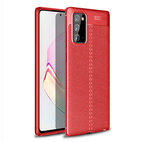 Funda Silicona Goma de Cuero Carcasa para Samsung Galaxy Note 20 Plus 5G Rojo