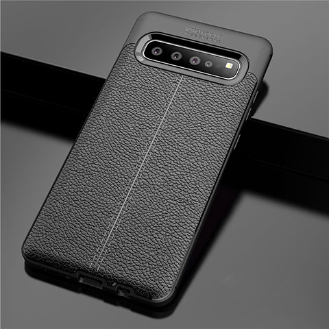 Funda Silicona Goma de Cuero Carcasa para Samsung Galaxy S10 5G SM-G977B Negro