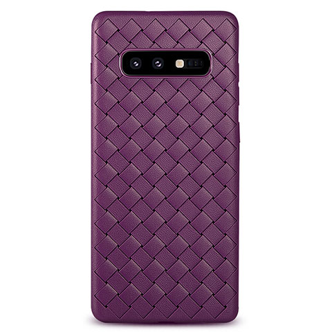 Funda Silicona Goma de Cuero Carcasa para Samsung Galaxy S10e Morado