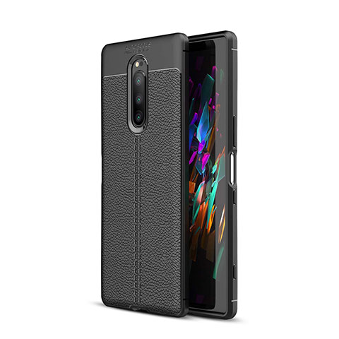 Funda Silicona Goma de Cuero Carcasa para Sony Xperia XZ4 Negro